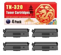 Compatible for Brother TN-320 DCP-9055CDW DCP-9270CDN HL-4140CN HL-4150CDN HL-4570CDW MFC-9460CDN MFC-9465CDN MFC-9970CDW Toner Printers (4 Pack Black)