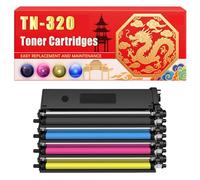 Compatible for Brother TN-320 DCP-9055CDW DCP-9270CDN HL-4140CN HL-4150CDN HL-4570CDW MFC-9460CDN MFC-9465CDN MFC-9970CDW Toner Printers (4-Pack BK/C/M/Y)