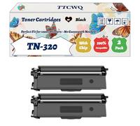 Compatible for Brother TN-320 Toner Cartridges Work for Brother DCP-9055CDW DCP-9270CDN HL-4140CN HL-4150CDN HL-4570CDW MFC-9460CDN MFC-9465CDN Printers (2 Pack Black)