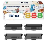 Compatible for Brother TN-320 Toner Cartridges Work for Brother DCP-9055CDW DCP-9270CDN HL-4140CN HL-4150CDN HL-4570CDW MFC-9460CDN MFC-9465CDN Printers (4 Pack Black)