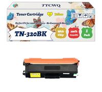 Compatible for Brother TN-320BK Toner Cartridge Work for Brother DCP-9055CDN DCP-9270CDN HL-4140CN Printers, with Chip, High Yield 7500 Pages, High-Definition Printing (1 Pack Yellow)