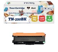 Compatible for Brother TN-320BK Toner Cartridge Work for Brother HL-4150CN HL-4570CDW MFC-9460CDN MFC-9970CDW Printers, with Chip, High Yield 7500 Pages, High-Definition Printing (1 Pack Black)