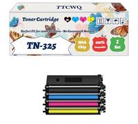 Compatible for Brother TN-325 Toner Cartridge Work for Brother DCP-9055 HL-4140CN Colour DCP-9270CDN MFC-9970CDW Printers (4-Pack BK/C/M/Y)
