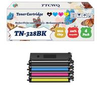 Compatible for Brother TN-328BK TN-328C TN-328M TN-328Y Toner Cartridge Work for Brother HL-4570CDWT HL-4570CDW DCP-9270CDN Printers (4-Pack BK/C/M/Y)