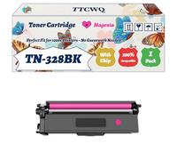 Compatible for Brother TN-328BK TN-328C TN-328M TN-328Y Toner Cartridge Work for Brother HL-4570CDWT HL-4570CDW DCP-9270CDN Printers (1 Pack Magenta)