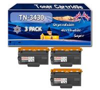 Compatible for Brother TN-3430 Toner Cartridge, Work for Brother HL-L5100DNT HL-L6300DWT MFC-L5700DN MFC-L6800DWT HL-L5000D Printers, Toner Cartridge TN3430 (3 Pack Black)