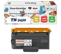 Compatible for Brother TN-3430 Toner Cartridge Work for Brother HL-L5200DWT MFC-L6800DW MFC-L6900DWT DCP-L6600DW Printers (1 Pack Black)