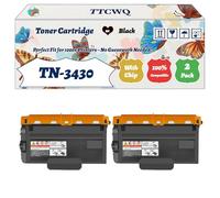 Compatible for Brother TN-3430 Toner Cartridge Work for Brother HL-L5200DWT MFC-L6800DW MFC-L6900DWT DCP-L6600DW Printers (2-Pack Black)