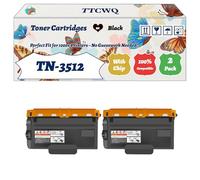 Compatible for Brother TN-3512 Toner Cartridges Work for Brother MFC-L6800DWT MFC-L6800DW HL-L6400DWT Printers, with Chip, High Yield 9000 Pages, High-Definition Printing (2-Pack Black)