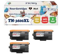 Compatible for Brother TN-3600XL Toner Cartridges Work for Brother HL-L6210DW HL-L6410DN MFC-L5710DN Printers, with Chip, High Yield 7000 Pages, High-Definition Printing (3 Pack Black)