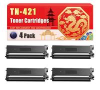 Compatible for Brother TN-421 DCP-L8410CDW HL-L8260CDW HL-L8360CDW MFC-L8690CDW MFC-L8900CDW Toner Cartridges Printers, With Chip Large Capacity 4500 Pages (4 Pack Black)