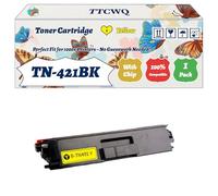 Compatible for Brother TN-421BK TN-421C TN-421M TN-421Y Toner Cartridge Work for Brother DCP-L8410CDW MFC-L8690CDW HL-L8260CDW MFC-L8900CDW Printers (1 Pack Yellow)