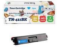 Compatible for Brother TN-421BK TN-421C TN-421M TN-421Y Toner Cartridge Work for Brother DCP-L8410CDW MFC-L8690CDW HL-L8260CDW MFC-L8900CDW Printers (1 Pack Cyan)