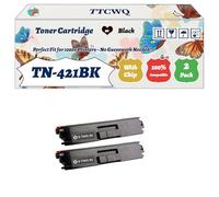 Compatible for Brother TN-421BK TN-421C TN-421M TN-421Y Toner Cartridge Work for Brother DCP-L8410CDW MFC-L8690CDW HL-L8260CDW MFC-L8900CDW Printers (2 Pack Black)