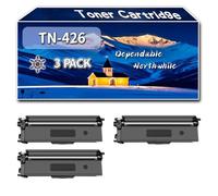 Compatible for Brother TN-426 Toner Cartridge, Work for Brother HL-L8360CDW MFC-L8900CDW Printers, Toner Cartridge TN-426BK TN-426C TN-426M TN-426Y TN426 (3 Pack Black)