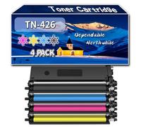 Compatible for Brother TN-426 Toner Cartridge, Work for Brother HL-L8360CDW MFC-L8900CDW Printers, Toner Cartridge TN-426BK TN-426C TN-426M TN-426Y TN426 (4-Pack BK/C/M/Y)