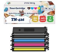 Compatible for Brother TN-426 Toner Cartridge Work for Brother HL-L8360CDW MFC-L8900CDW Printers, with Chip, High Yield 6500 Pages, High-Definition Printing (4-Pack BK/C/M/Y)
