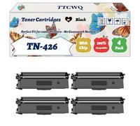 Compatible for Brother TN-426 Toner Cartridges Work for Brother HL-L8360DN HL-L8360CDW Printers, with Chip, High Yield 9000 Pages, High-Definition Printing (4 Pack Black)