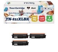Compatible for Brother TN-821XLBK TN-821XXLC TN-821XXLM TN-821XXLY Toner Cartridge Work for Brother HL-L9430CDN HL-L9470CDN MFC-L9630CDN Printers (3 Pack Black)