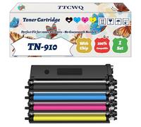 Compatible for Brother TN-910 Toner Cartridge Work for Brother HL-L9310CDW MFC-L9570CDW HL-L9310CDWT MFC-L9570CDWMT HL-L9310CDWTT Printers (4-Pack BK/C/M/Y)