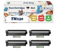 Compatible for Brother TN1150 Toner Cartridges Work for Brother DCP-L1640W DCP-L1642W DCP-L1660W HL-L1240W Printers (4 Pack Black)