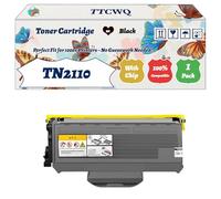 Compatible for Brother TN2110 Toner Cartridge Work for Brother DCP-7030 DCP-7045 MFC-7320 MFC-7440 MFC-7840 Printers (1 Pack Black)