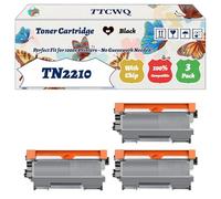 Compatible for Brother TN2210 Toner Cartridge Work for Brother HL-2240 Mono HL-2250 Mono DCP-7065 DCP-7060 Printers (3 Pack Black)