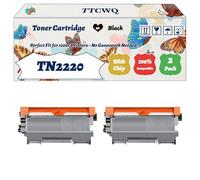 Compatible for Brother TN2220 Toner Cartridge Work for Brother FAX-2840 FAX-2940 FAX-2490 Fax Machine HL-2270DW HL-2240 Printers (2-Pack Black)