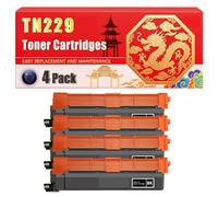 Compatible for Brother TN229 HL-L3240CDW HL-L3295CDW MFC-L3780CDW Toner Cartridges Printers, With Chip Large Capacity 4000 Pages (4 Pack Black)