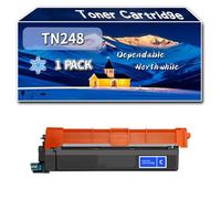 Compatible for Brother TN248 Toner Cartridge, Work for Brother MFC-L3760CDW HL-L8230CDW Colour HL-L8240CDW Colour MFC-L8340CDW MFC-L8390CDW Printers, Toner Cartridge (1 Pack Cyan)