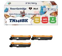Compatible for Brother TN248BK TN248C TN248M TN248Y Toner Cartridge Work for Brother MFC-L8390CDW DCP-L3560CDW HL-L8240cdw Printers (3 Pack Black)