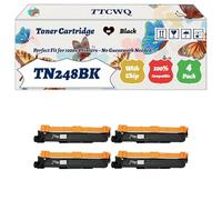 Compatible for Brother TN248BK TN248C TN248M TN248Y Toner Cartridge Work for Brother MFC-L8390CDW DCP-L3560CDW HL-L8240cdw Printers (4 Pack Black)