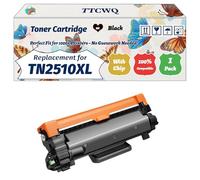 Compatible for Brother TN2510XL TN-2510XL Toner Cartridge Work for Brother MFC-L2900 MFC-L2960DW MFC-L2980DW Printers, with Chip, High Yield 3000 Pages, High-Definition Printing (1 Pack Black)
