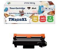Compatible for Brother TN2510XL Toner Cartridge Work for Brother HL-L2400DW Mono HL-L2445DW Mono DCP-L2620DW DCP-L2627DWXL Printers (1 Pack Black)