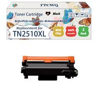 Compatible for Brother TN2510XL Toner Cartridge Work for Brother HL-L2400DW Mono HL-L2445DW Mono DCP-L2620DW DCP-L2627DWXL Printers (1 Pack Black)