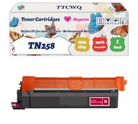 Compatible for Brother TN258 Toner Cartridges Work for Brother DCP-L3520cdw L3560cdw MFC-L3755 Printers, with Chip, High Yield 3000 Pages, High-Definition Printing (1 Pack Magenta)