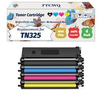 Compatible for Brother TN325 Toner Cartridge Work for Brother DCP-9050CDN DCP-9055CDN DCP-9270CDN HL-4140CN Printers (4-Pack BK/C/M/Y)