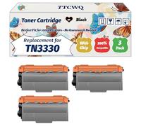 Compatible for Brother TN3330 Toner Cartridge Work for Brother HL-6180DW HL-6180DWT MFC-8510DN MFC-8520DN MFC-8950DW Printers (3 Pack Black)