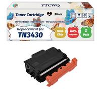 Compatible for Brother TN3430 Toner Cartridge Work for Brother DCP-L5500DN MFC-L5700DW MFC-L5200DW Printers, with Chip, High Yield 3000 Pages, High-Definition Printing (1 Pack Black)