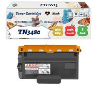 Compatible for Brother TN3480 Toner Cartridge Work for Brother HL-L5000D L5100DN L5200DW L5200DWT L6200DW L6200DWT L6250DW L6300DW L6400DW Printers (1 Pack Black)
