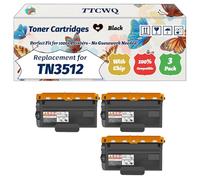 Compatible for Brother TN3512 Toner Cartridges Work for Brother DCP-L5500DN DCP-L6600DW HL-L5050DN HL-L5200DW HL-L6300DW Printers (3 Pack Black)