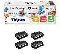 Compatible for Brother TN3600 Toner Cartridge Work for Brother MFC-L6710DW MFC-L6910DN HL-L5210DW MFC-L5710DN Printers, with Chip, High Yield 4000 Pages, High-Definition Printing (4 Pack Black)