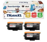 Compatible for Brother TN3600XL Toner Cartridge Work for Brother HL-L6415DN Mono MFC-L6710DW MFC-L6910DN Printers (3 Pack Black)