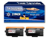 Compatible for Brother TN3600XL Toner Cartridge, Work for Brother HL-L6415DN Mono MFC-L6710DW MFC-L6910DN MFC-L6915DN Printers, Toner Cartridge (2-Pack Black)