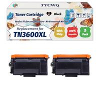 Compatible for Brother TN3600XL Toner Cartridge Work for Brother MFC-L5715DN MFC-L6710DW MFC-L6910DN Printers (2-Pack Black)