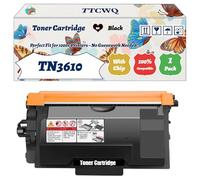 Compatible for Brother TN3610 Toner Cartridge Work for Brother HL-L6210DW MFC-L6710DW HL-L6410DN MFC-L6910DN Printers (1 Pack Black)