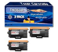 Compatible for Brother TN3610 Toner Cartridge, Work for Brother HL-L6210DW MFC-L6710DW HL-L6410DN MFC-L6910DN HL-L6415DN Printers, Toner Cartridge TN-3610 (3 Pack Black)