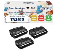 Compatible for Brother TN3610 Toner Cartridge Work for Brother MFC-L5710DW MFC-L6910DN DCP-L5510DN DCP-L6210DW Printers, with Chip, High Yield 18000 Pages, High-Definition Printing (3 Pack Black)