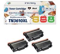 Compatible for Brother TN3610XL Toner Cartridge Work for Brother HL-L6210DW HL-L6210DWT Printers, with Chip, High Yield 8000 Pages, High-Definition Printing (3 Pack Black)