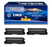 Compatible for Brother TN821 Toner Cartridge, Work for Brother HL-L9430CDN HL-L9470CDN MFC-L9630CDN MFC-L9670CDN Printers, Toner Cartridge (3 Pack Black)